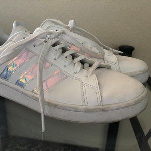 Adidas Grand Court Women's Sneakers Iridescent Stripes